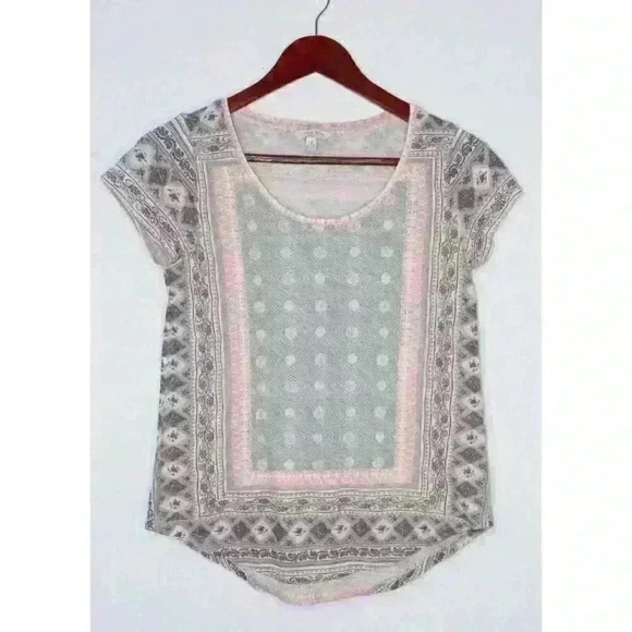 Lucky Brand Casual Relaxed Fit Boho Preppy Y2K Moto Western Women's Top Size S/P - Picture 1 of 14